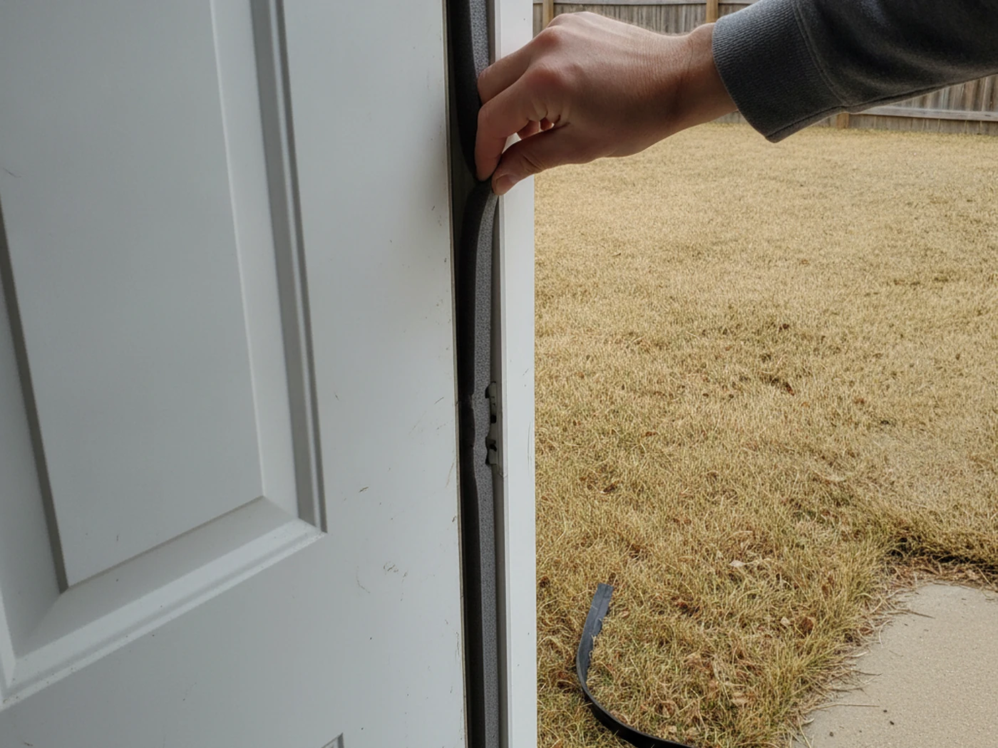 Door weatherstrip replacement pre-winter Hastings Nebraska Adams County exterior door seal Brian Republican River valley