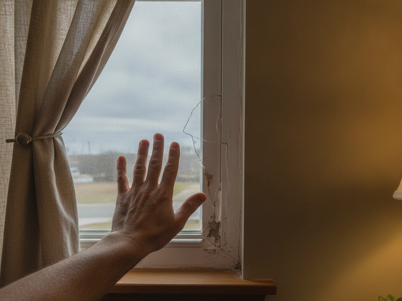 Pre-winter draft check window caulk air infiltration Hastings Nebraska Adams County residential home Brian fall prep